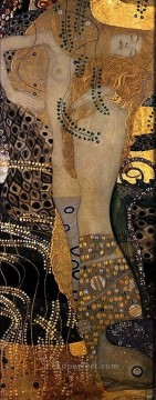 350 人の有名アーティストによるアート作品 Painting - ヴァッサーシュランゲン I 1904 象徴主義 グスタフ クリムト